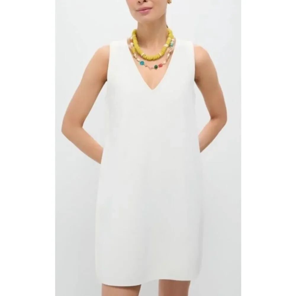 Pomander Place Bixby Knit Sleeveless Mini Dress in Ivory Sz. M